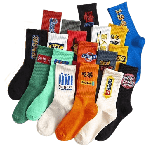 客製化刺繡襪推薦-更上一層樓高品質144針電繡襪展示